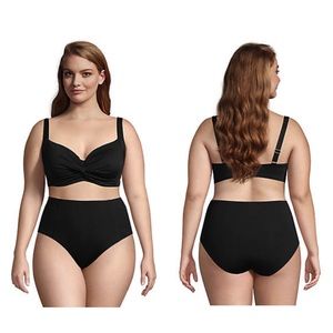 Lands end twist wrap underwire bikini top